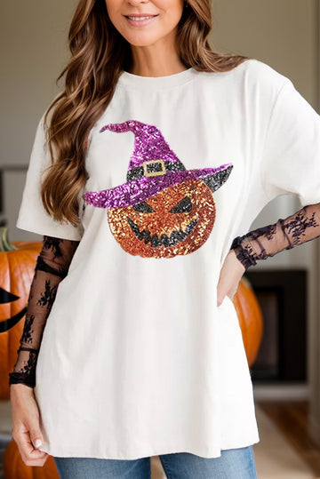 Sequin Pumpkin Graphic Tee