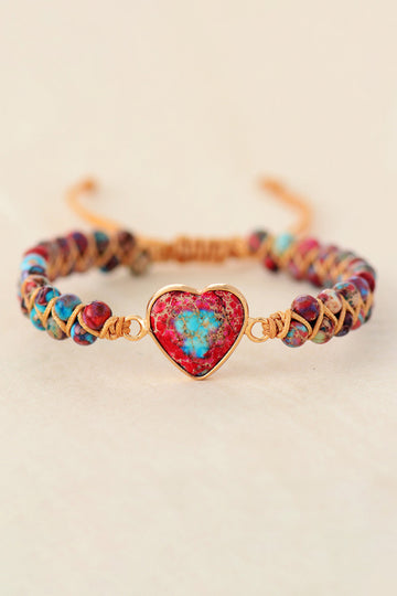 Handmade Heart Stone Bracelet
