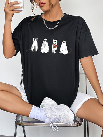 Cat Ghost Graphic Tee