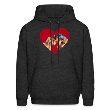 Heart Hoodie - charcoal grey