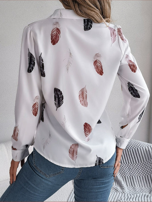 Feather Button Down Shirt