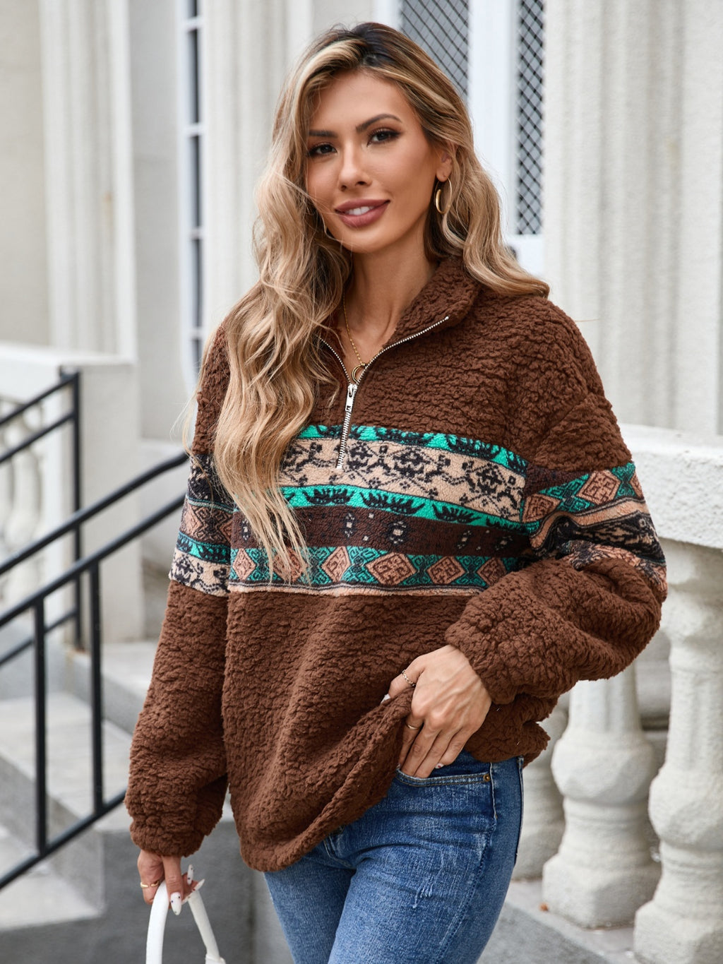 Half Zip Western Ranch Top