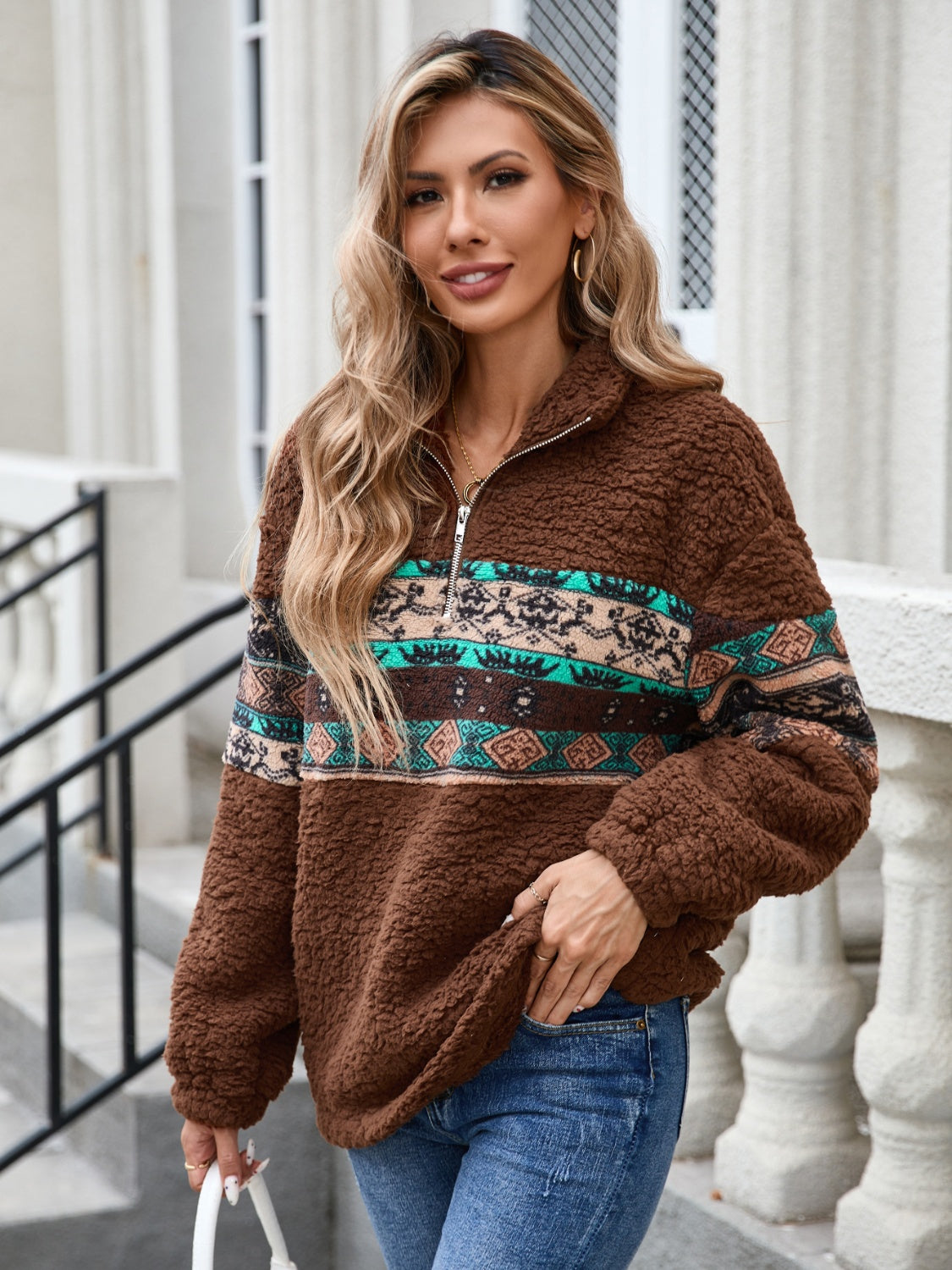 Half Zip Western Ranch Top