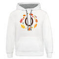 Fall Horseshoe Hoodie - white/gray