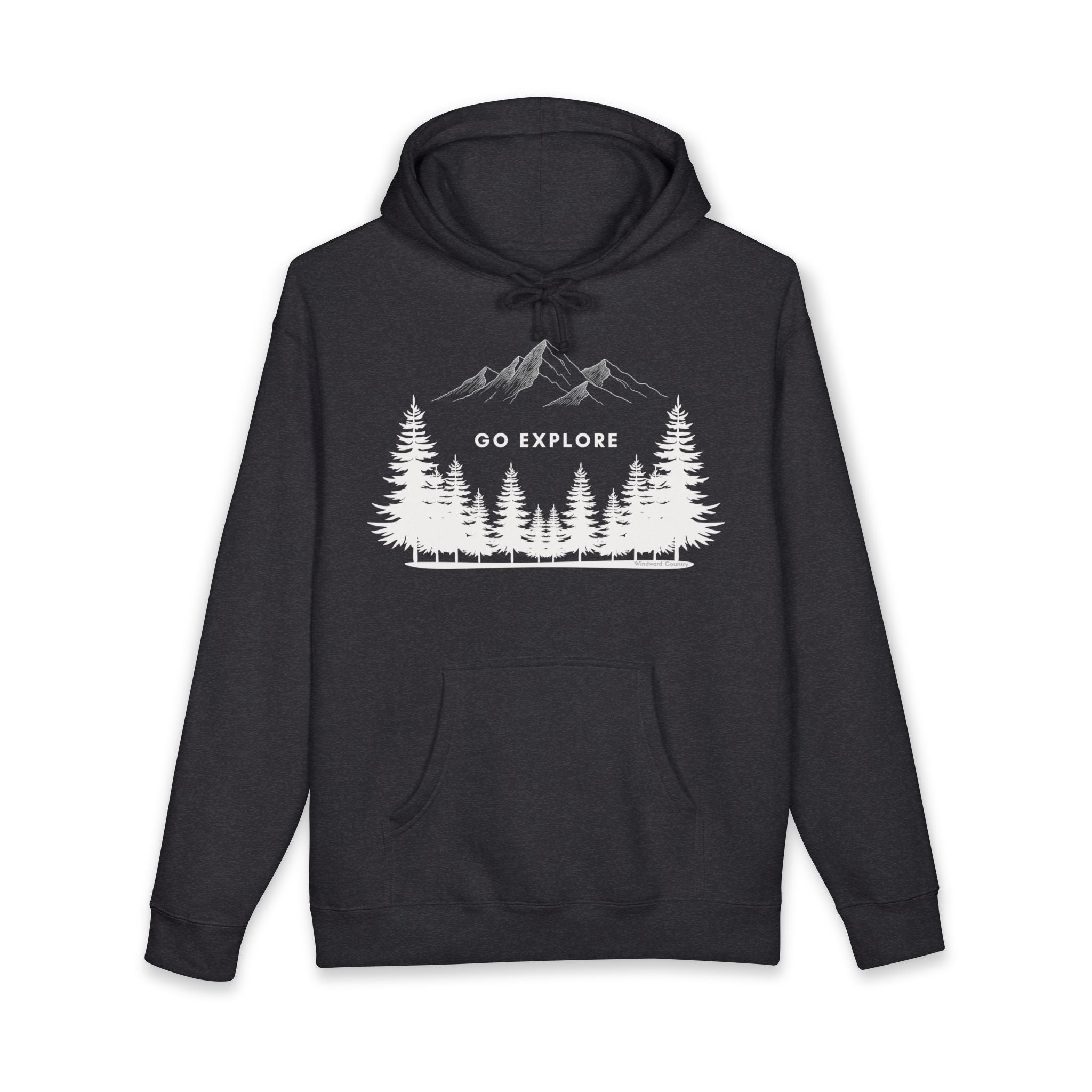Go Explore Hoodie — Outdoor Mountain Forest Graphic Sweatshirt
