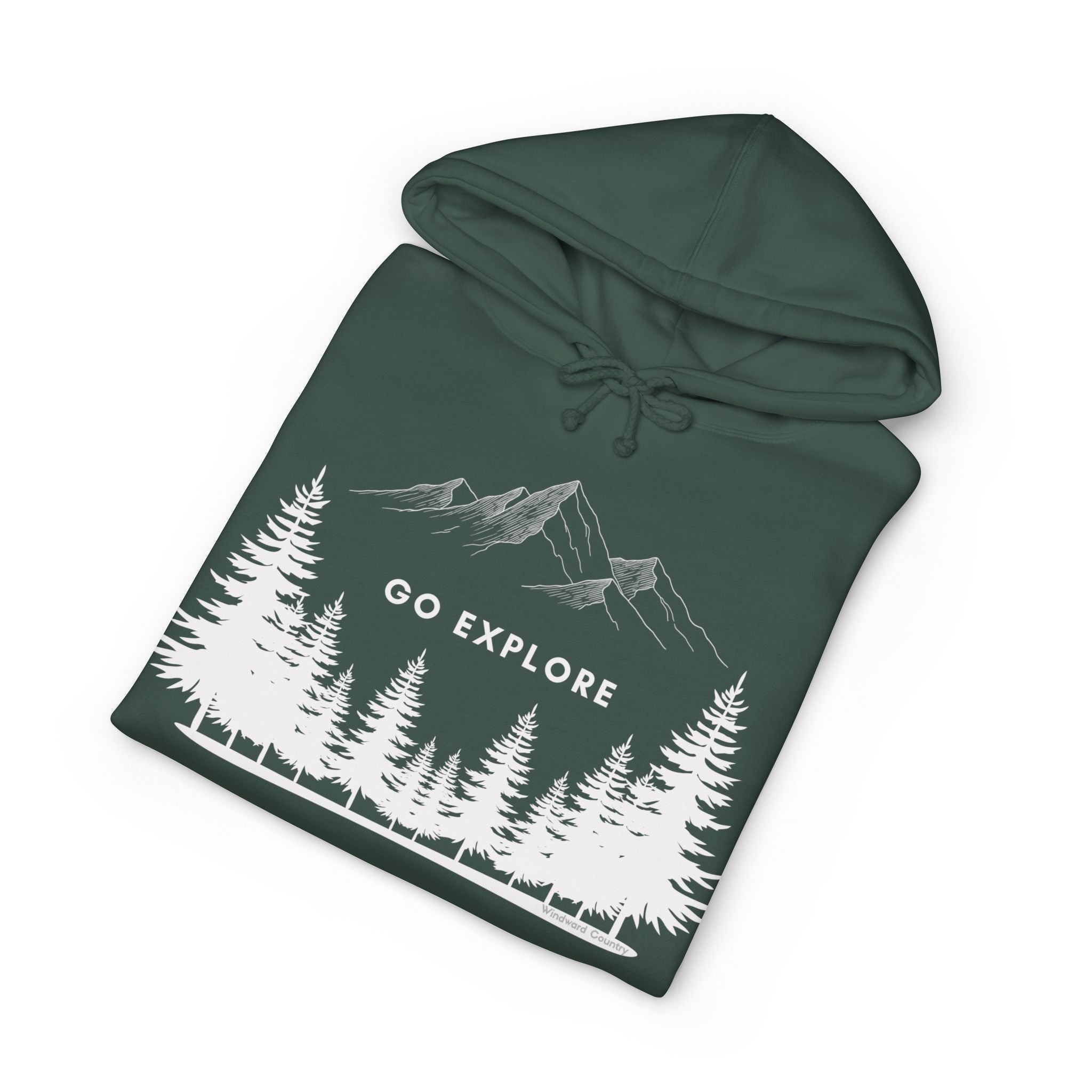 Go Explore Hoodie — Outdoor Mountain Forest Graphic Sweatshirt