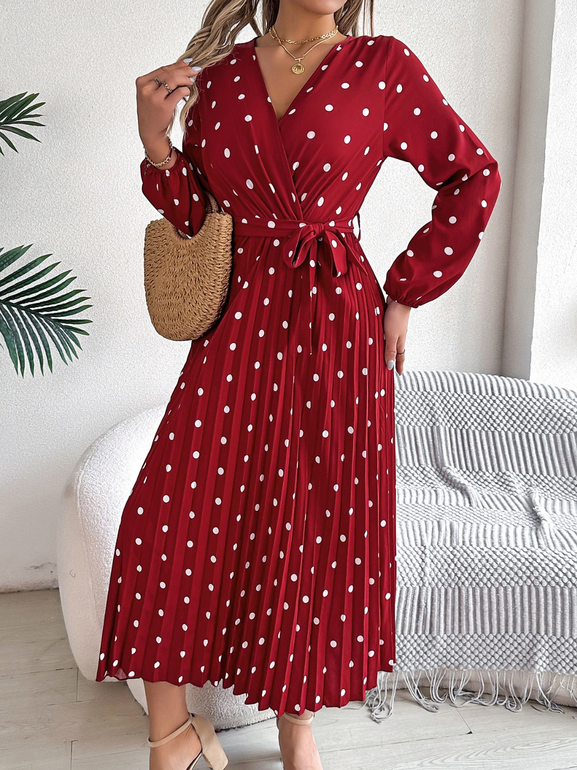 Polka Dot Midi Dress