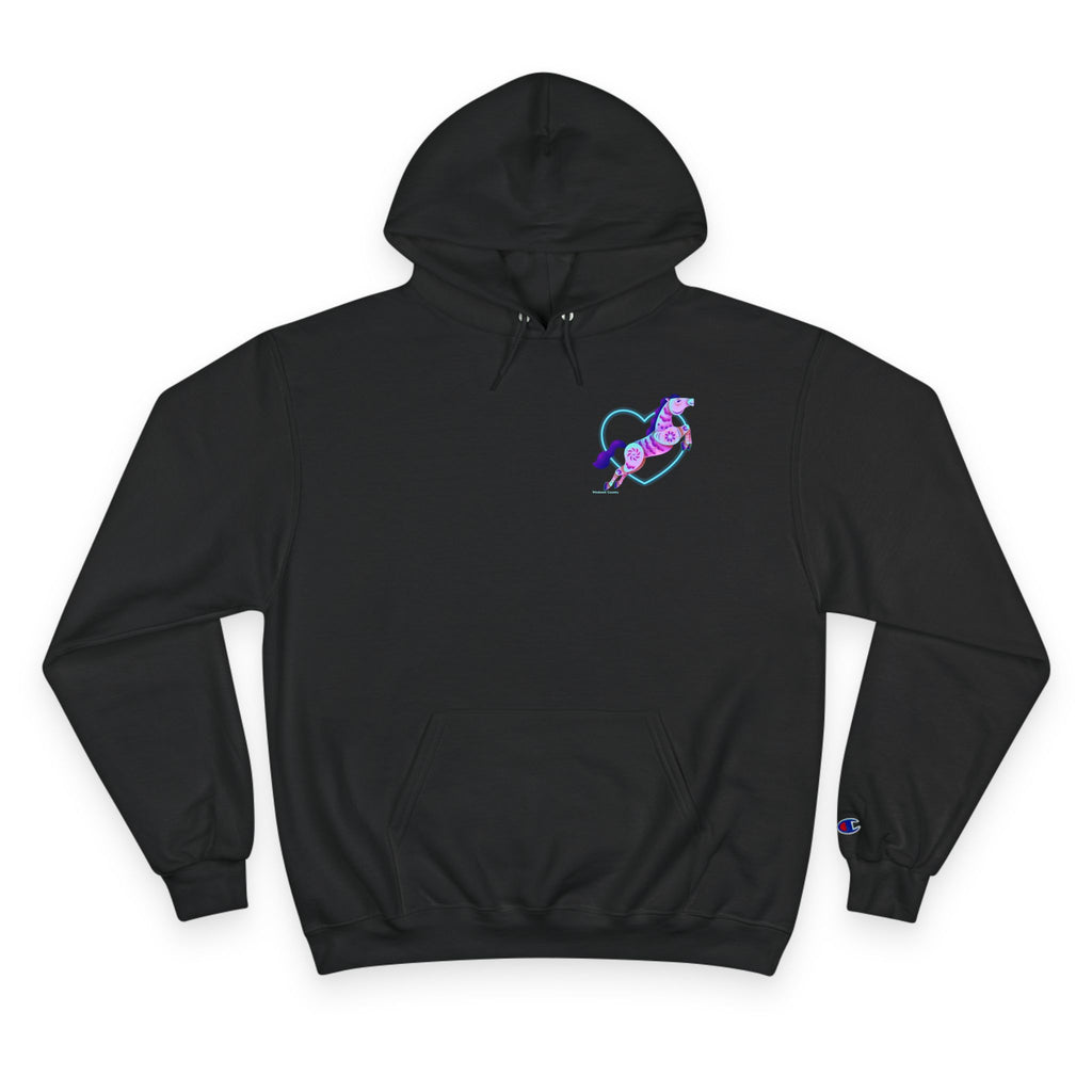 Neon Leaping Love Hoodie