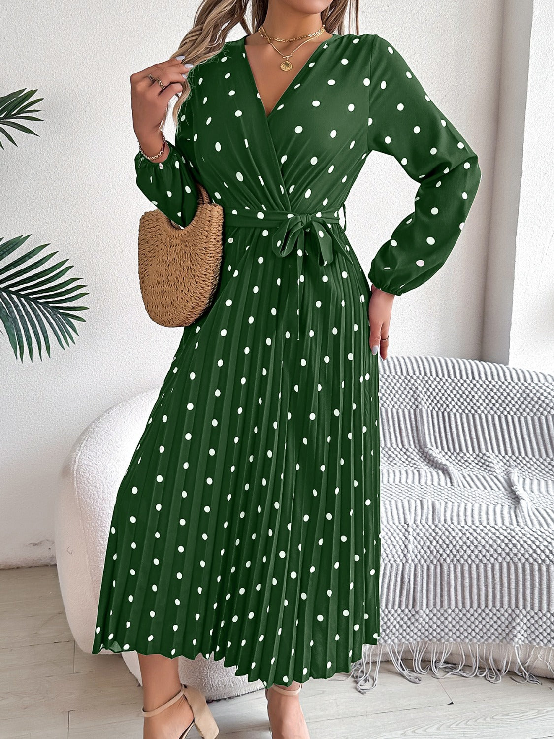 Polka Dot Midi Dress
