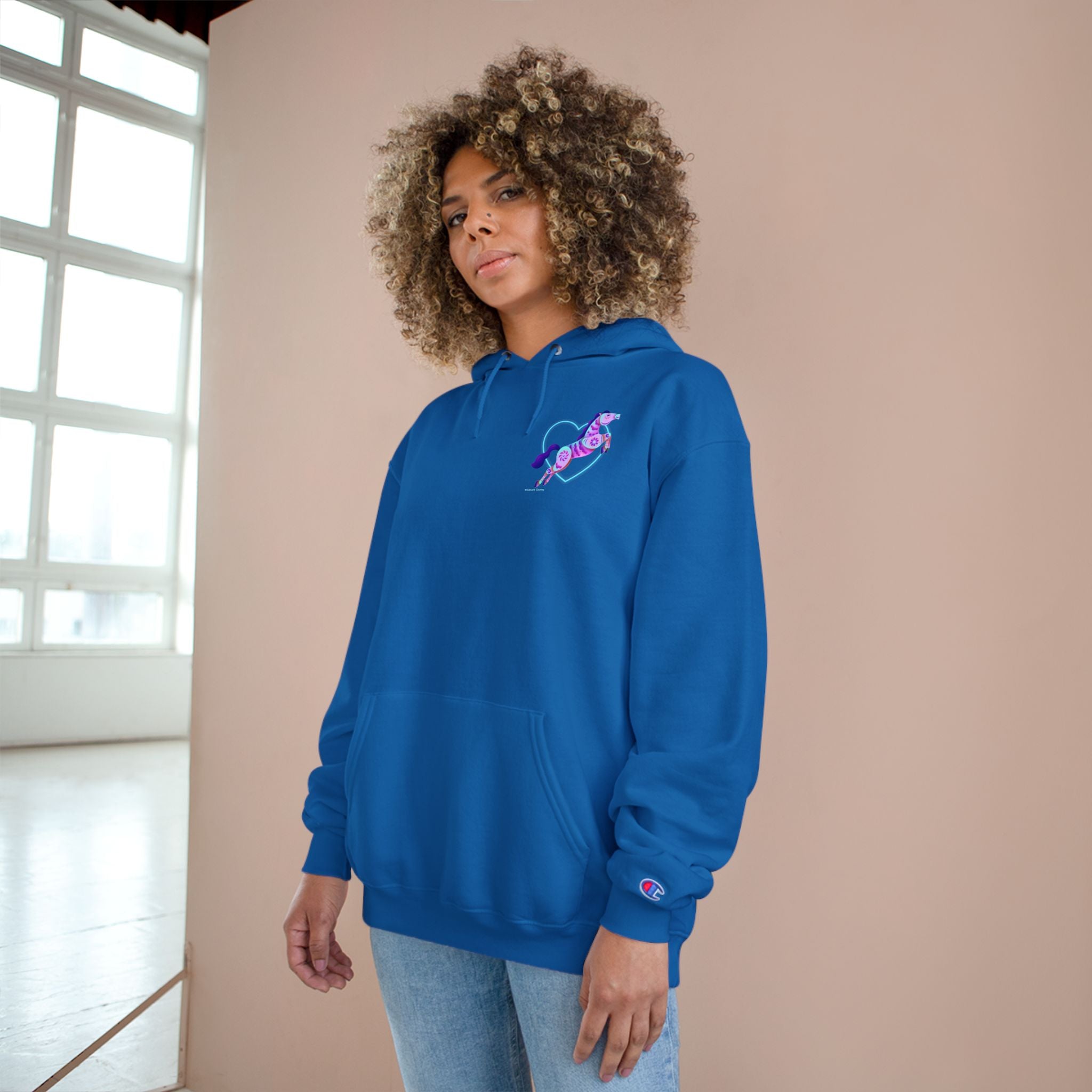 Neon Leaping Love Hoodie
