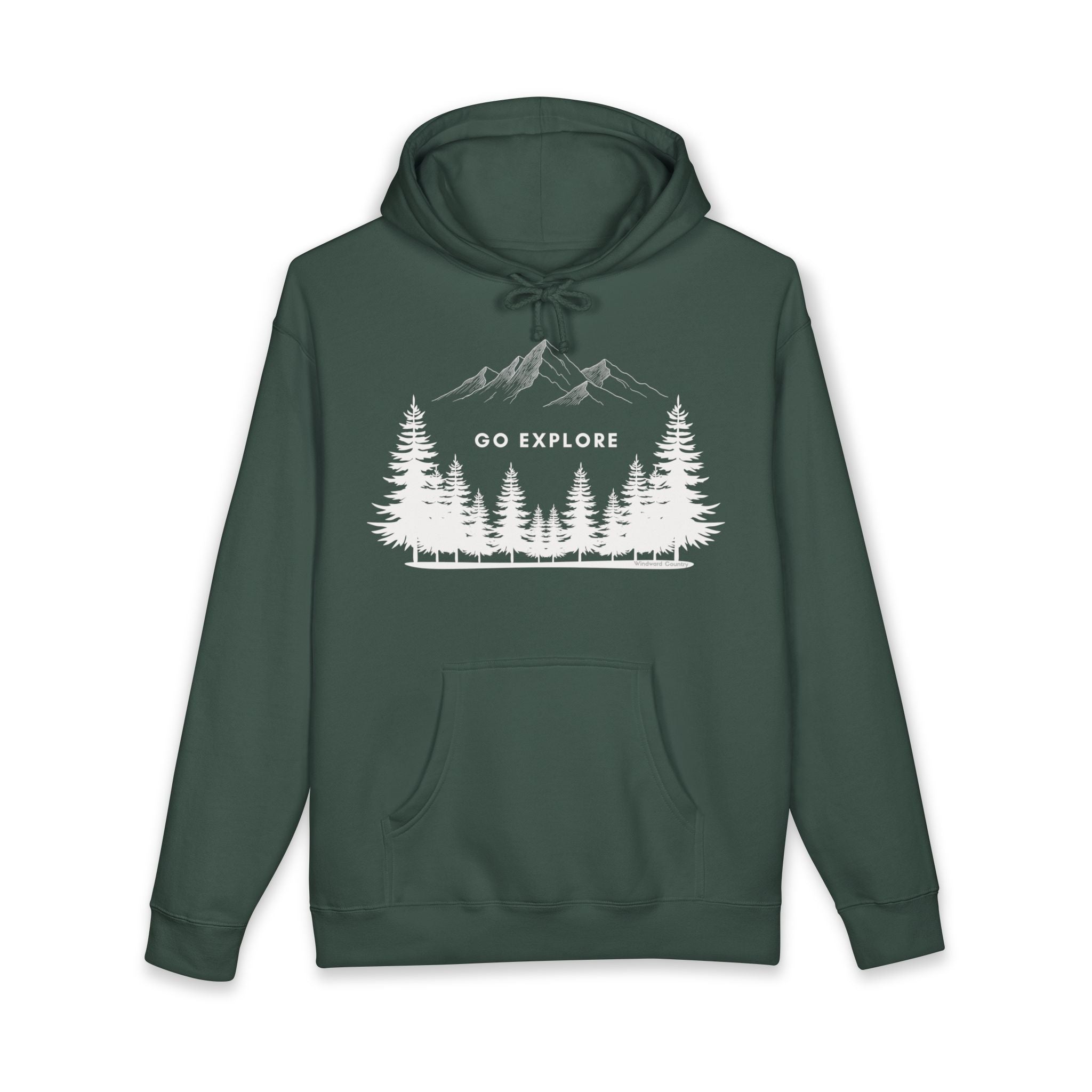 Go Explore Hoodie — Outdoor Mountain Forest Graphic Sweatshirt