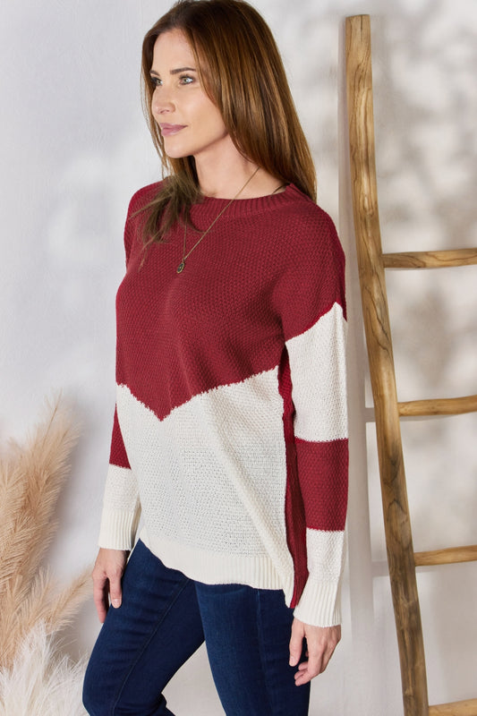 Hailey & Co Diamond Block Knit Top