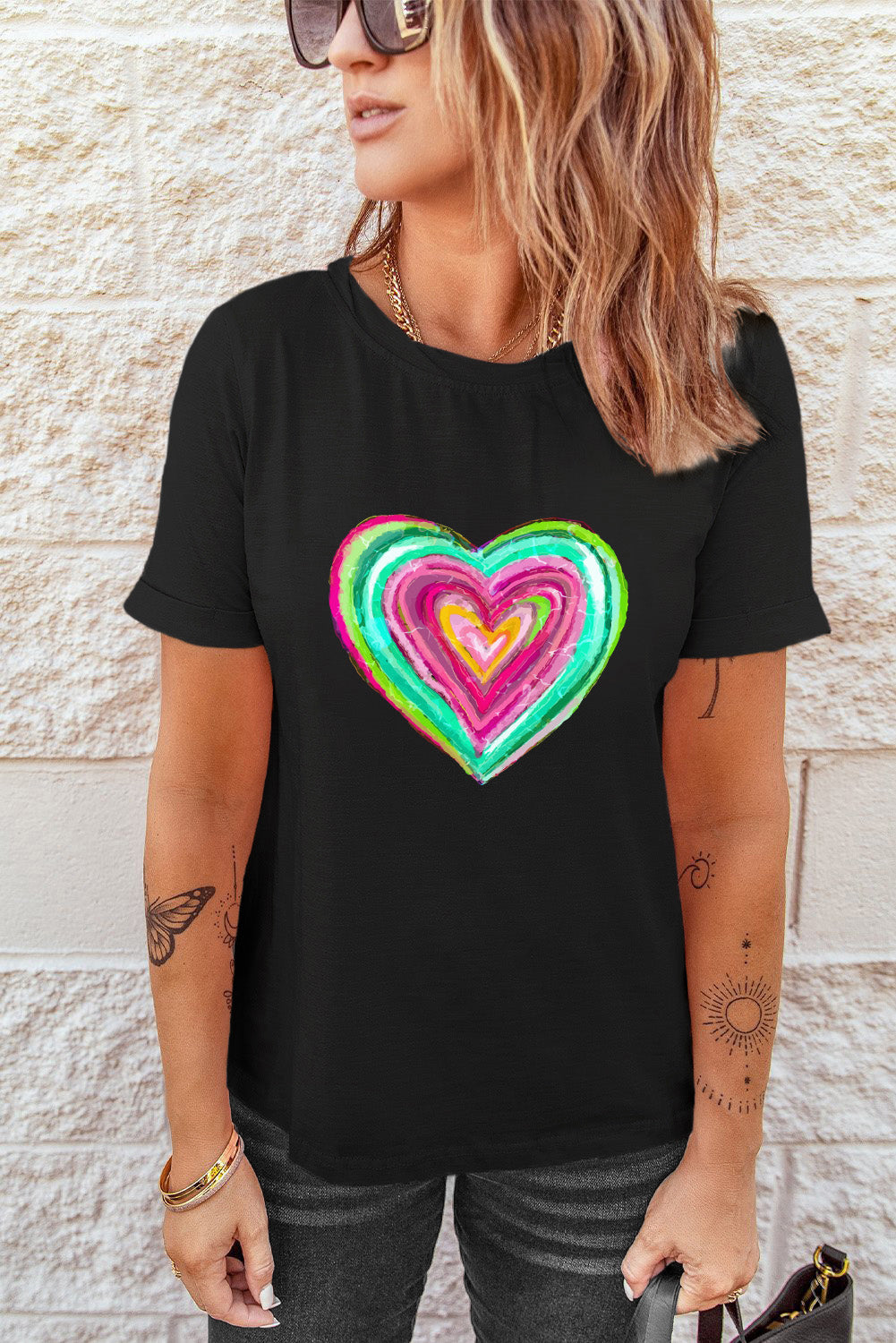 Vibrant Heart Graphic Tee