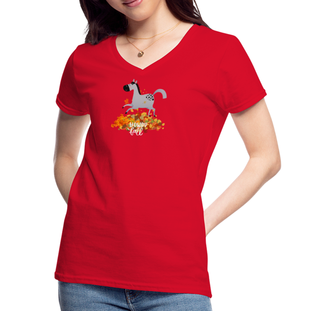 Howdy Fall Tee - red