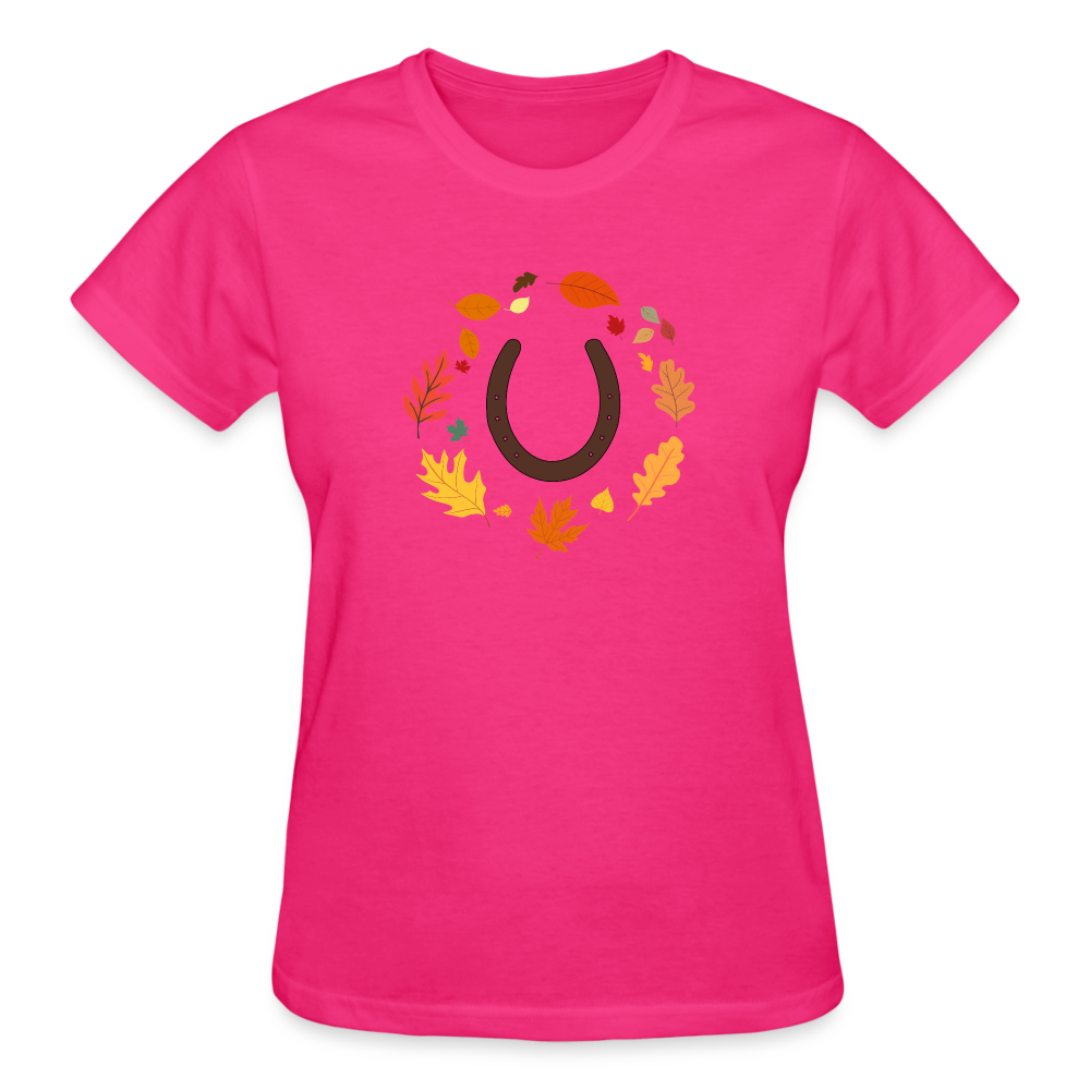 Fall Horseshoes Ultra Tee - fuchsia