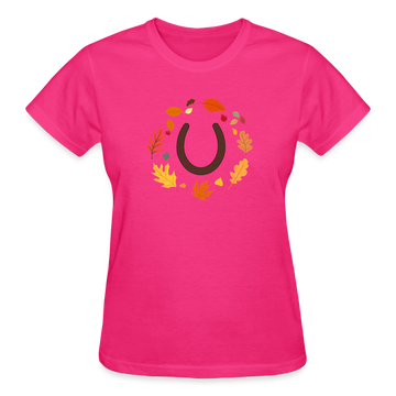 Fall Horseshoes Ultra Tee - fuchsia