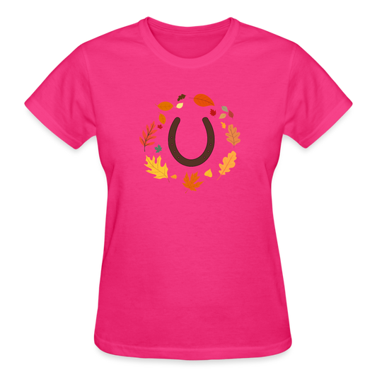 Fall Horseshoes Ultra Tee - fuchsia