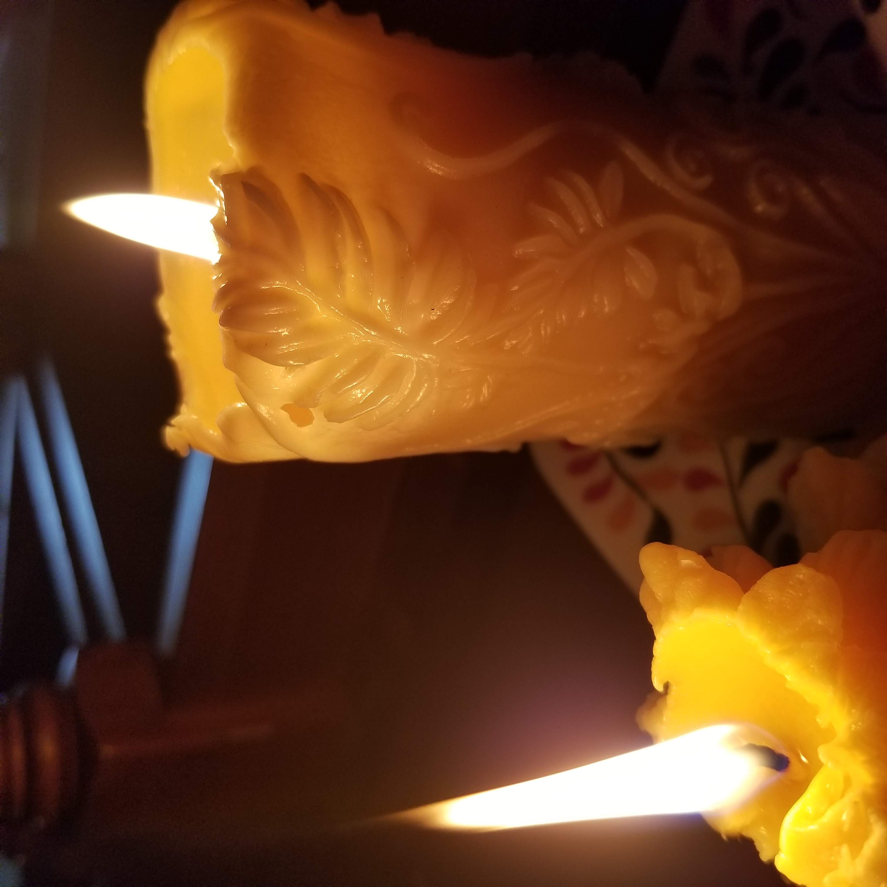 Fern Pillar - Large | Beeswax Candle