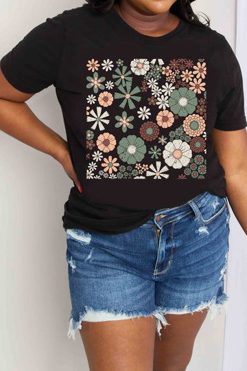 Simply Love-Flower Graphic Tee