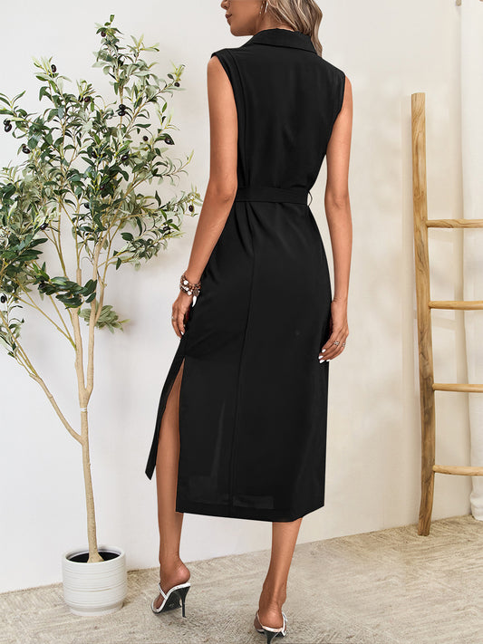 Perfee-Sleeveless Midi Dress