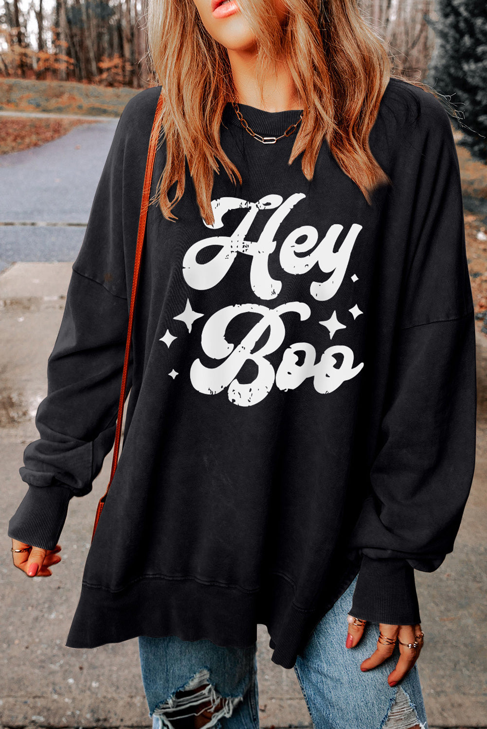 Hey Boo Graphic Sweatshirt