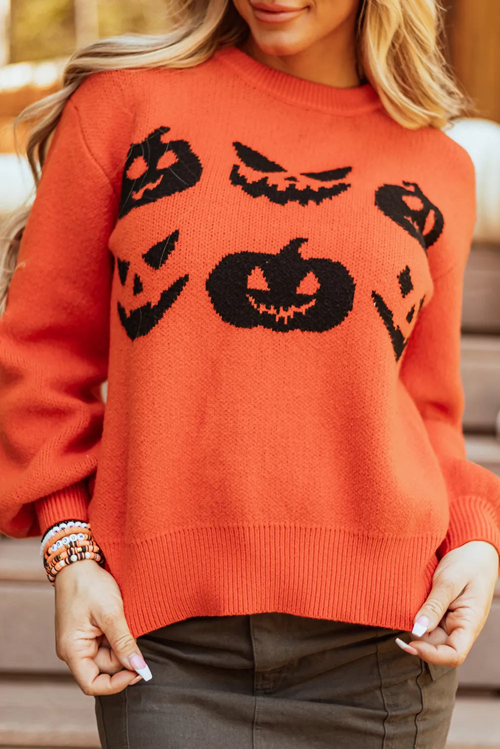 Pumpkin Pattern Sweater