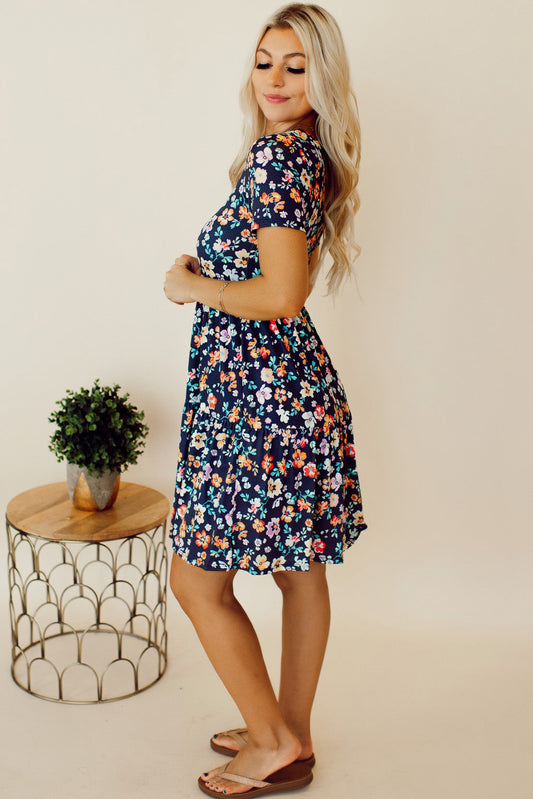 A-line Floral Dress