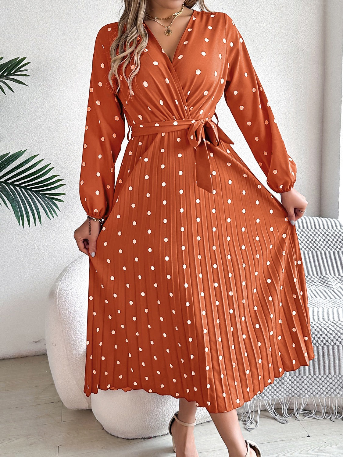 Polka Dot Midi Dress