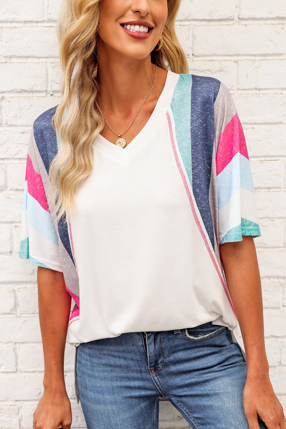 Rainbow Stripe Tee