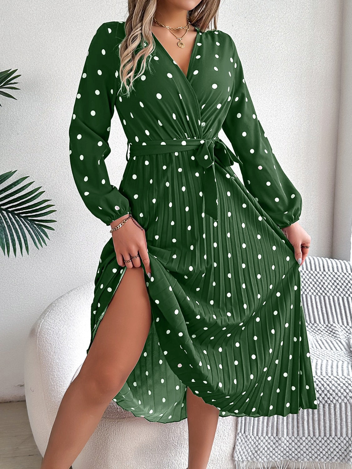 Polka Dot Midi Dress