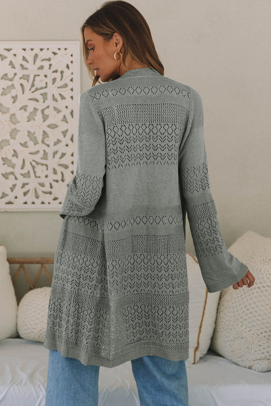 Pointelle Knit Cardigan