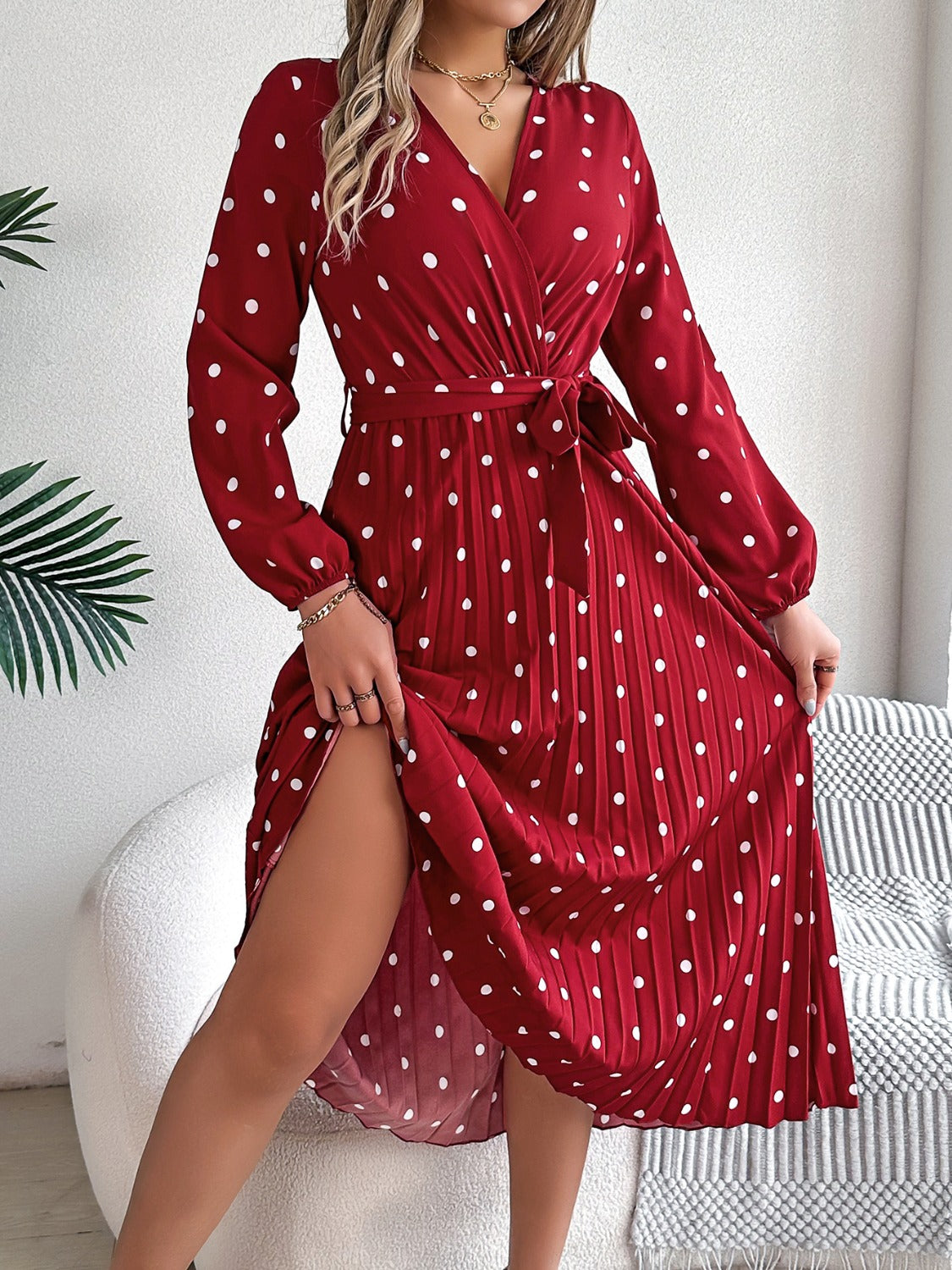 Polka Dot Midi Dress
