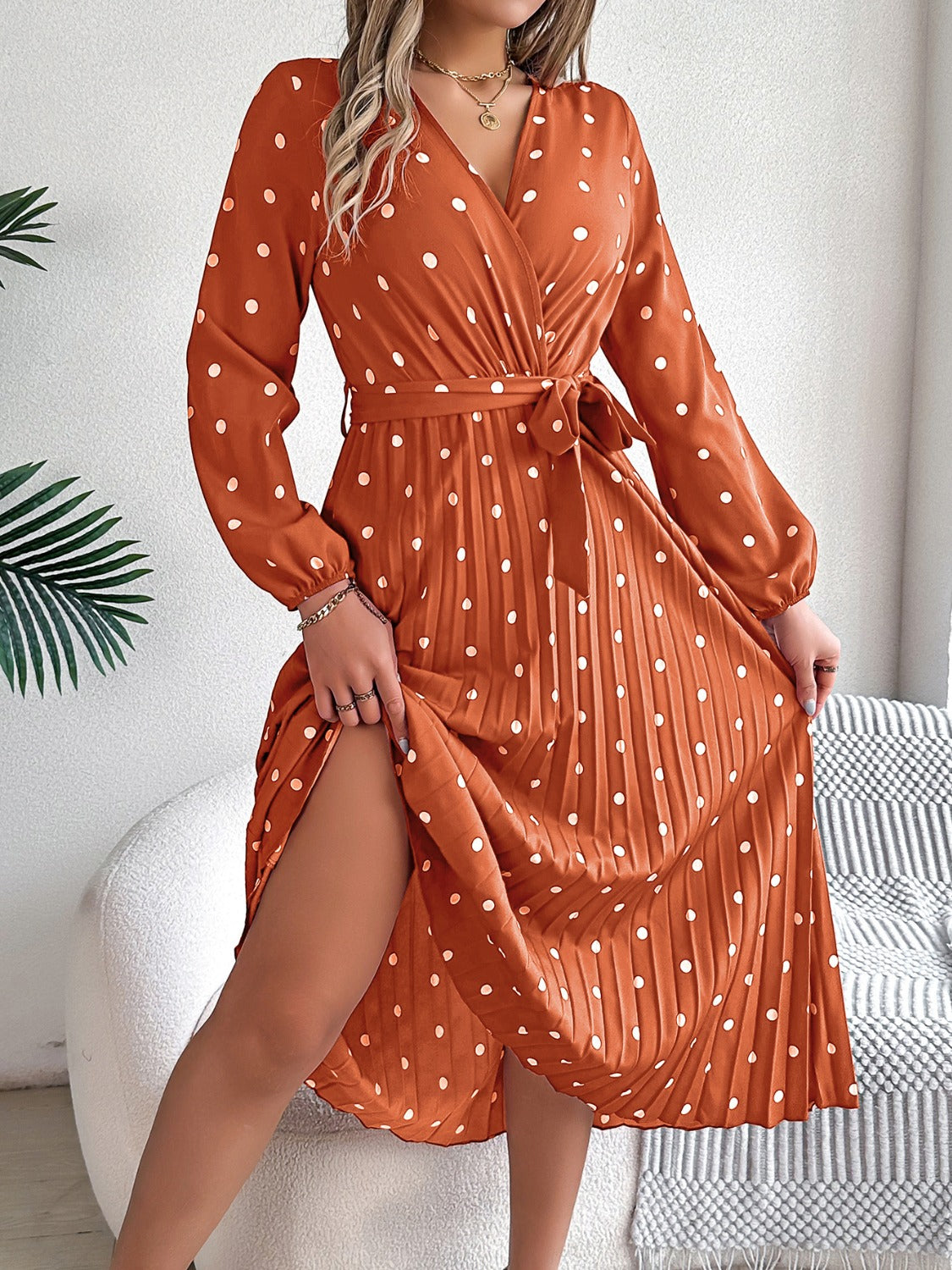 Polka Dot Midi Dress