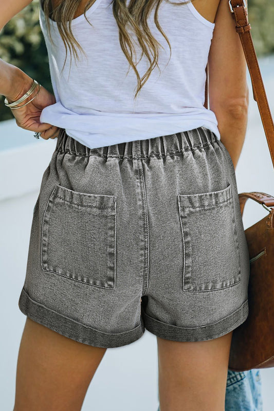 High Waist Denim Shorts