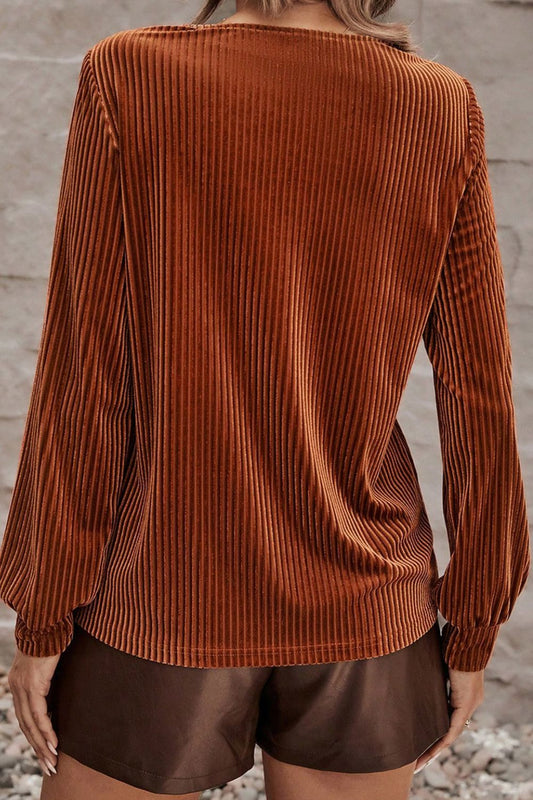 Ribbed Long Sleeve Shirt