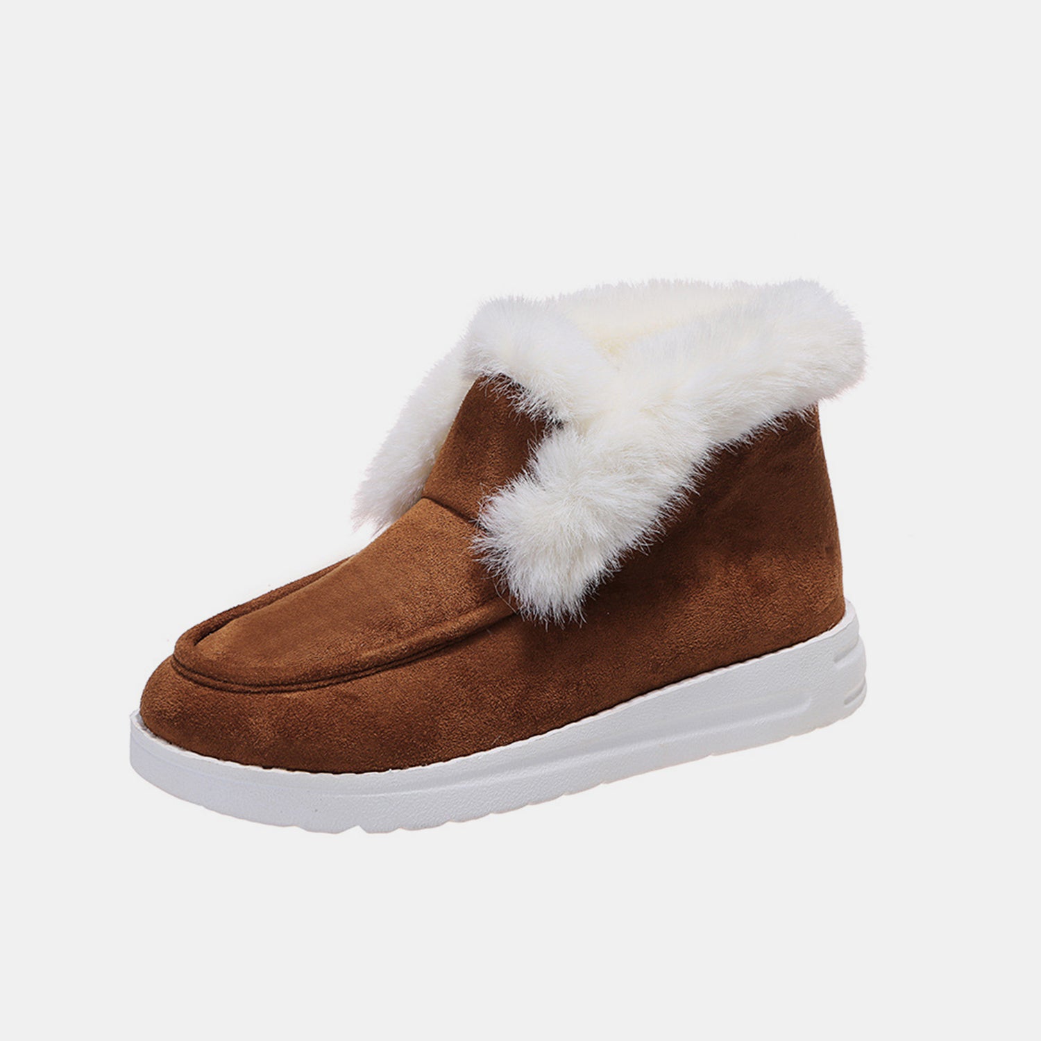 Furry Suede Ankle Boots