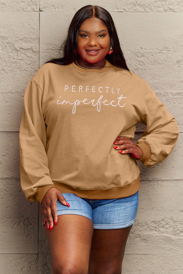 Simply Love-Perfectly Imperfect Graphic Sweatshirt