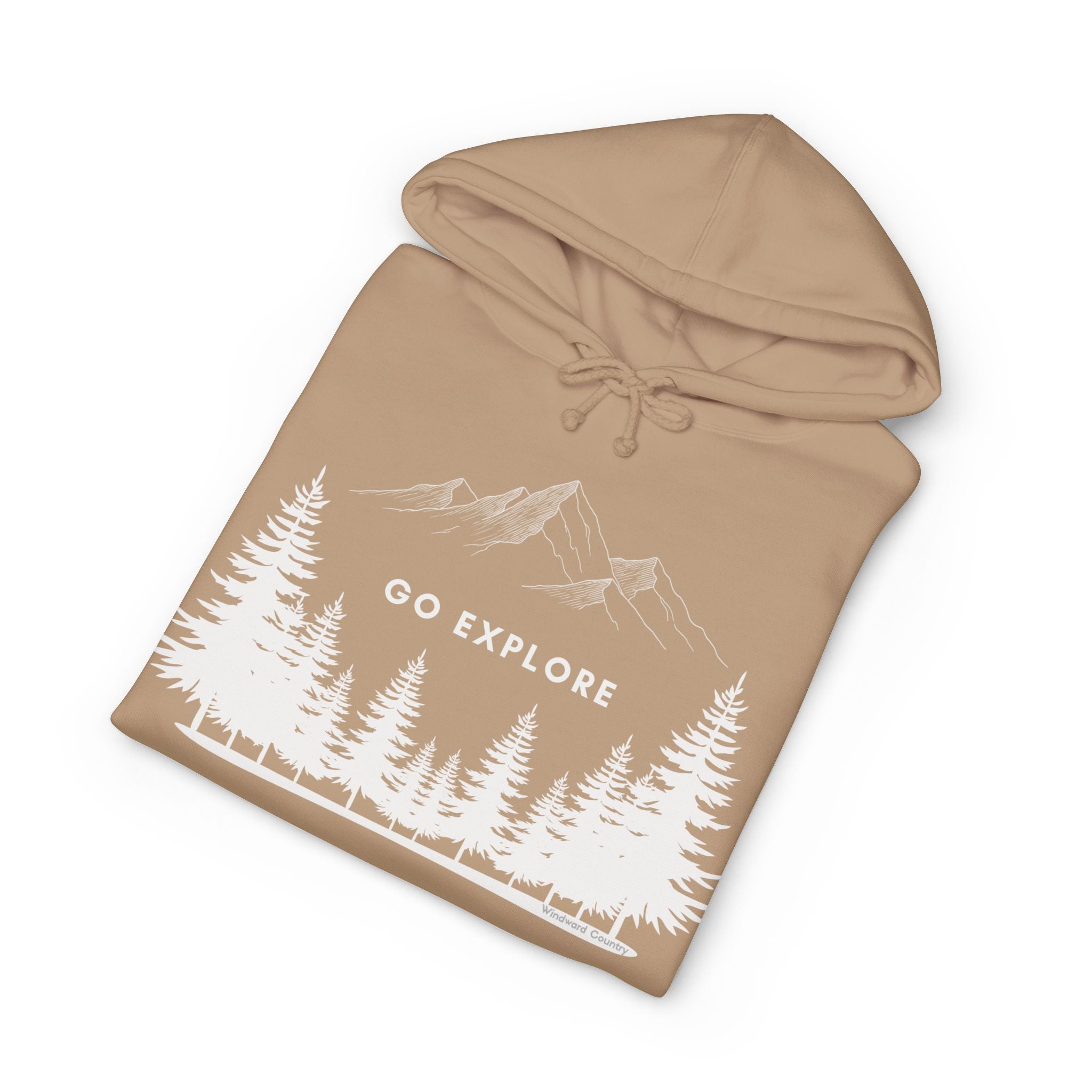 Go Explore Hoodie — Outdoor Mountain Forest Graphic Sweatshirt