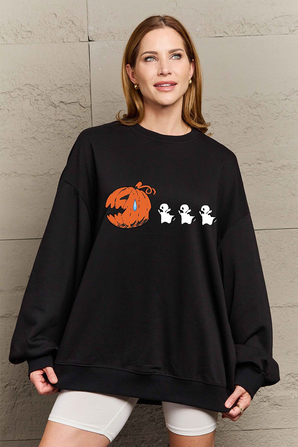 Simply Love-Ghosts Win Graphic Sweatshirt