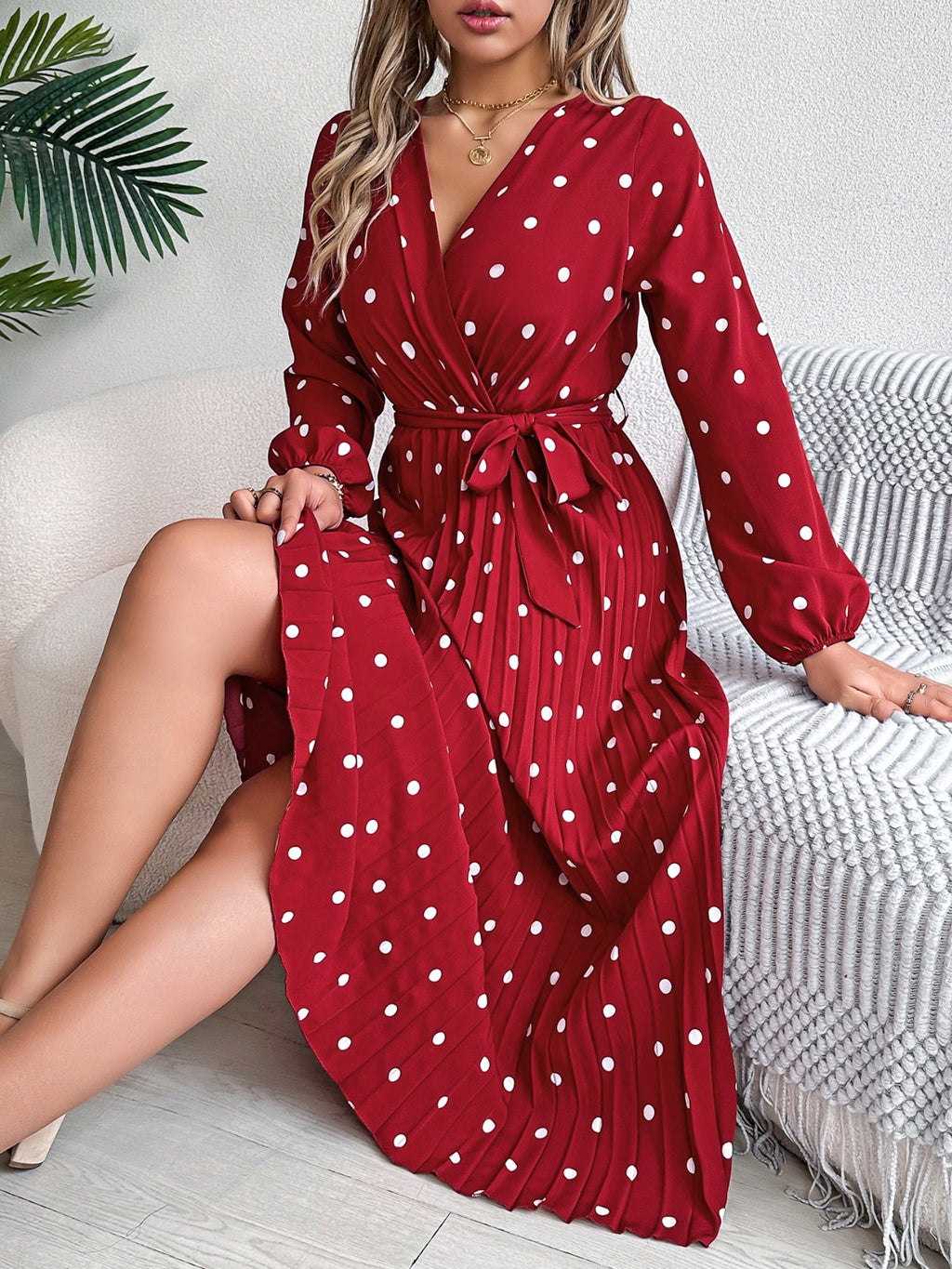 Polka Dot Midi Dress
