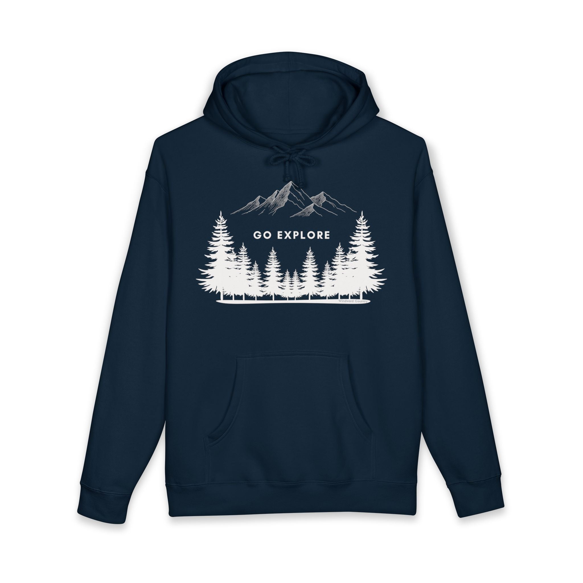 Go Explore Hoodie — Outdoor Mountain Forest Graphic Sweatshirt