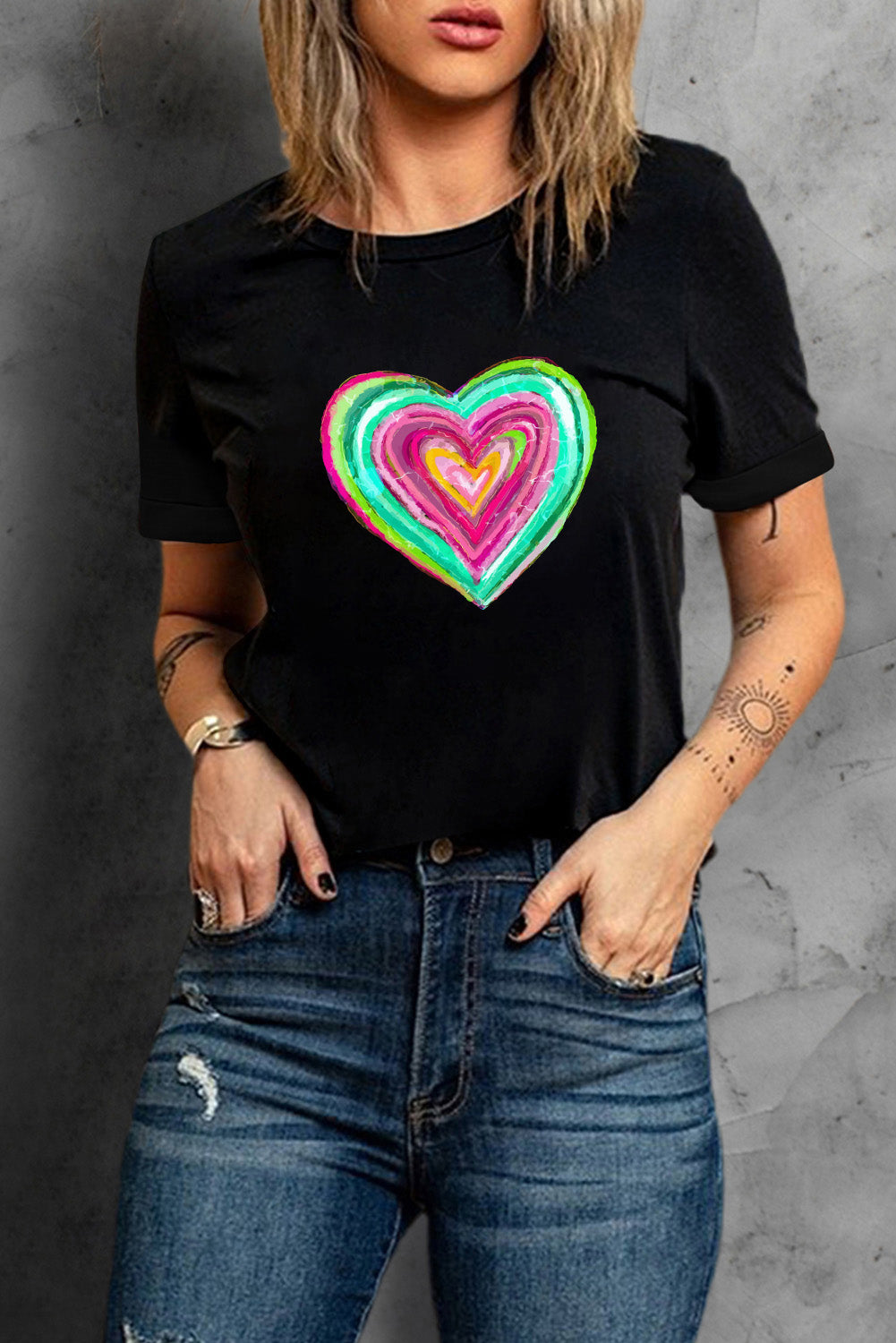 Vibrant Heart Graphic Tee