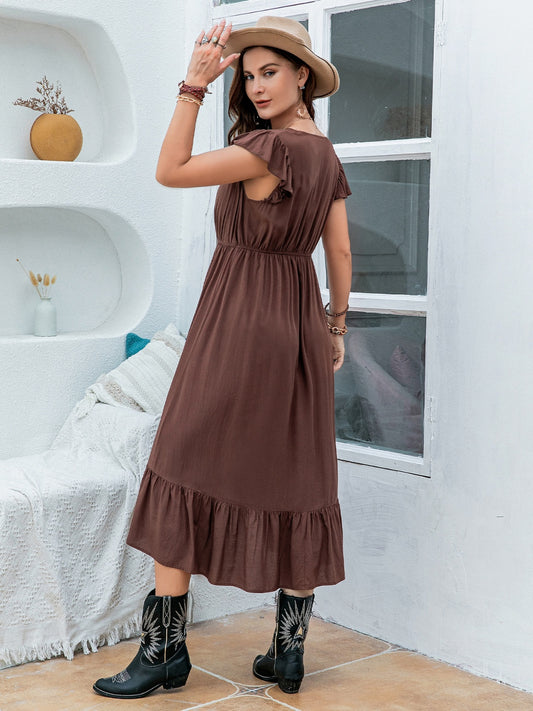 Curvy Ruffle Hem Bar Dress