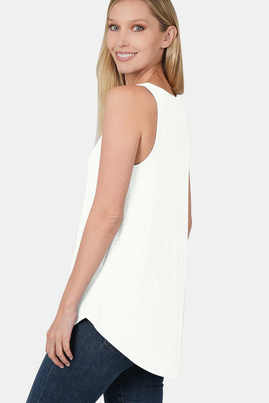 Zenana- Simply Staples Curved Hem Tank