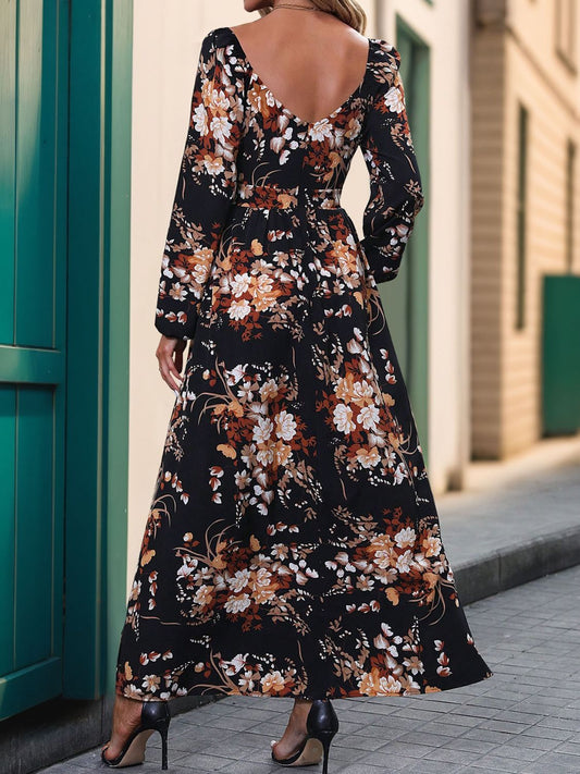 Perfee-Long Floral Maxi Dress