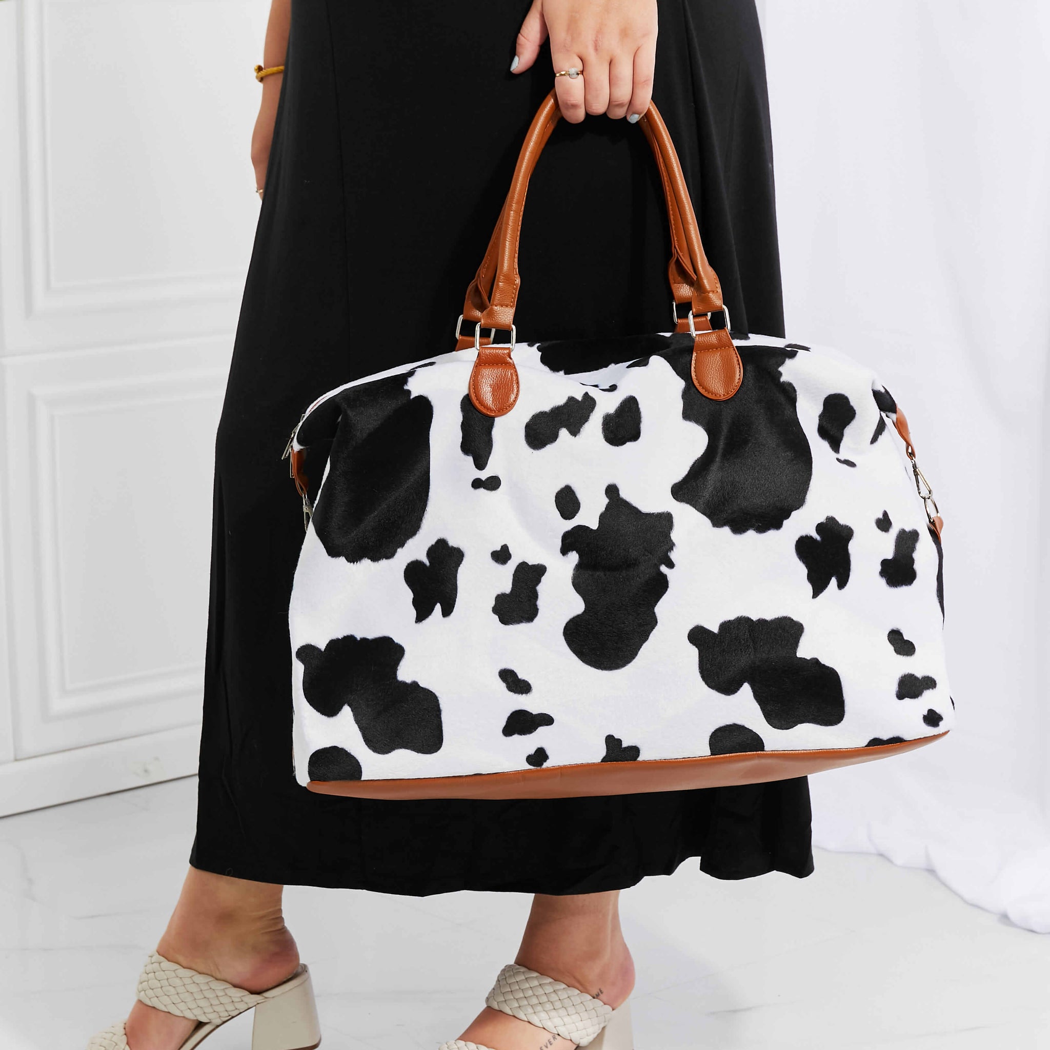 Animal Print Plush Weekender Bag