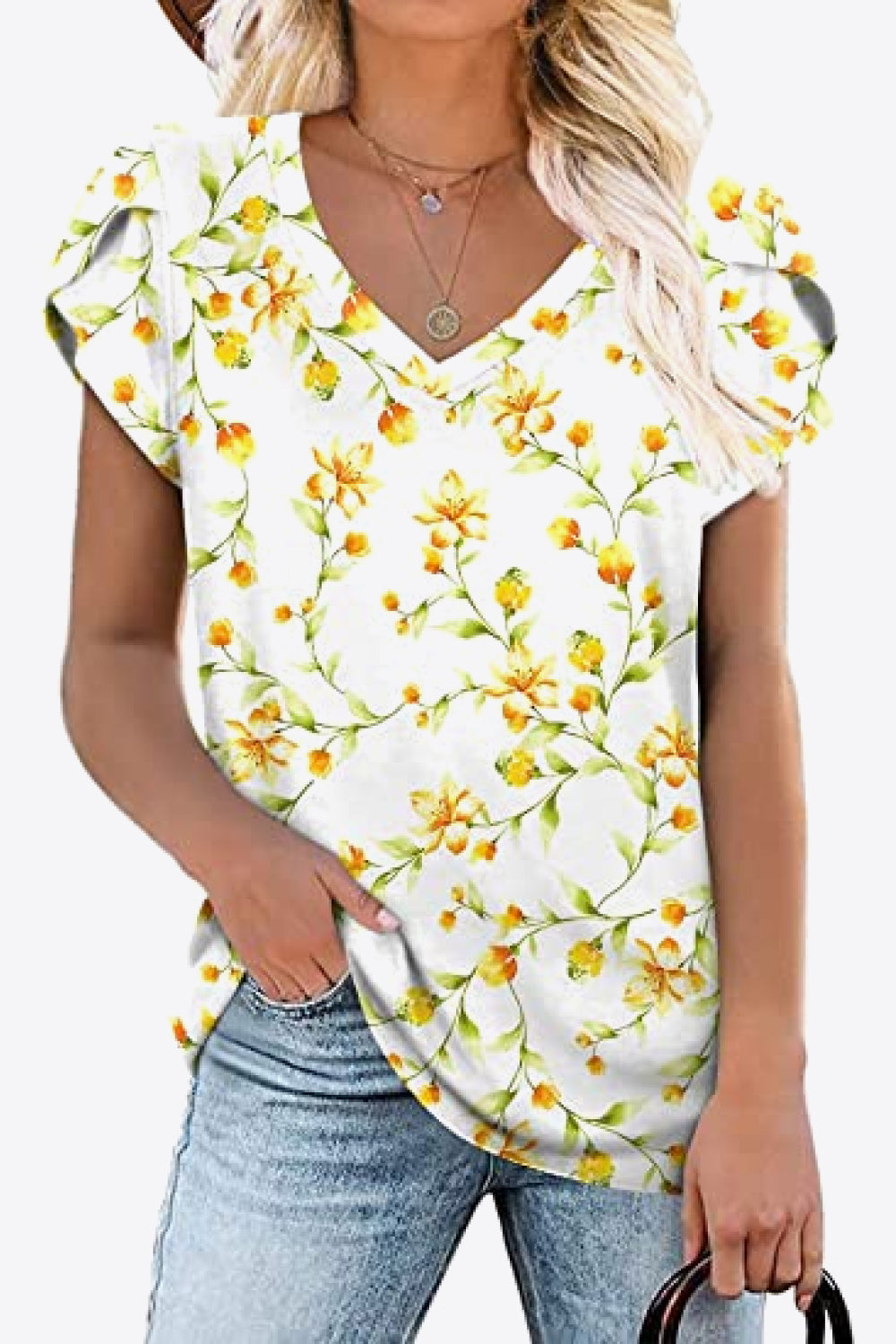 Petal Sleeve Blouse