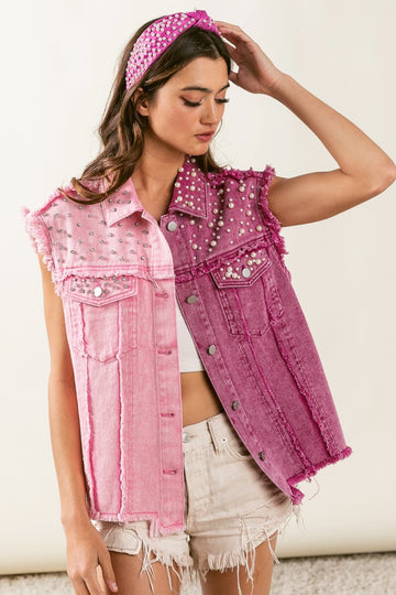 BiBi-Pearl & Rhinestone Vest