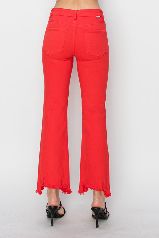 RISEN Mid Rise Cropped Pants