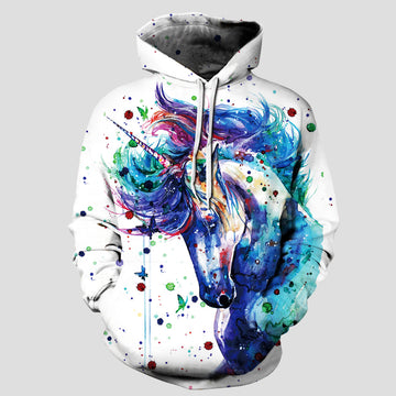 Paint Splash Unicorn Hoodie